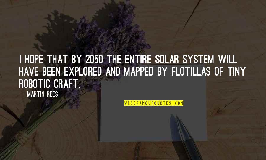 Metiste Un Quotes By Martin Rees: I hope that by 2050 the entire solar