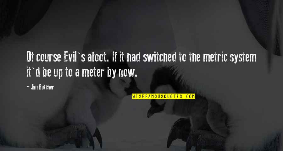 Metric Quotes By Jim Butcher: Of course Evil's afoot. If it had switched