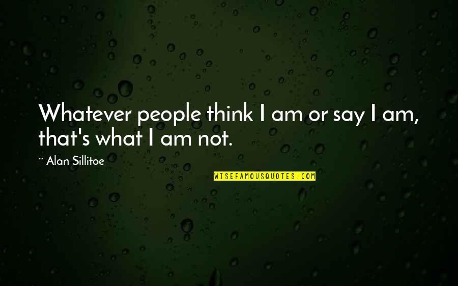 Metropolitana Universidad Quotes By Alan Sillitoe: Whatever people think I am or say I