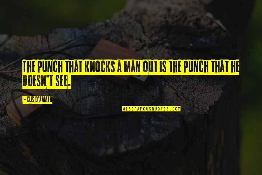 Metrul Tamplarilor Quotes By Cus D'Amato: The punch that knocks a man out is