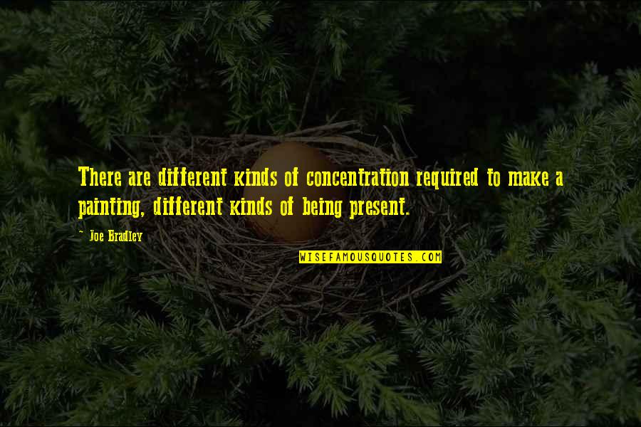 Mettons Quotes By Joe Bradley: There are different kinds of concentration required to