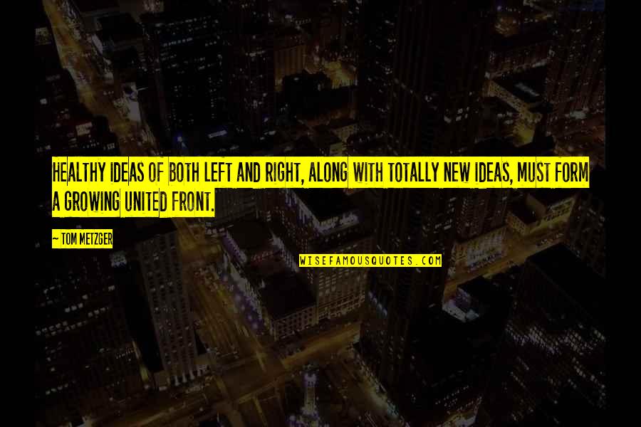 Metzger Quotes By Tom Metzger: Healthy ideas of both left and right, along Metzger Quotes By Tom Metzger: Healthy ideas of both left and right, along