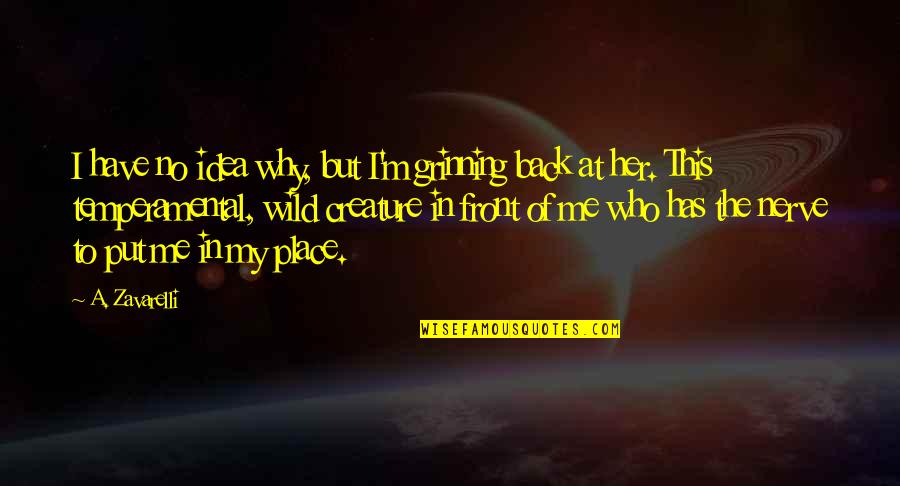 Metztli Aztec Quotes By A. Zavarelli: I have no idea why, but I'm grinning Metztli Aztec Quotes By A. Zavarelli: I have no idea why, but I'm grinning