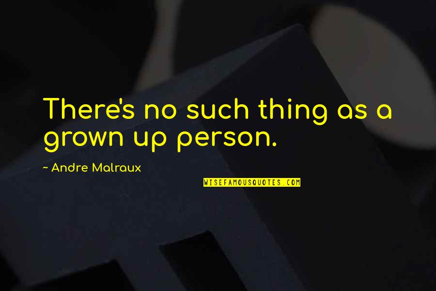Meuser Quotes By Andre Malraux: There's no such thing as a grown up Meuser Quotes By Andre Malraux: There's no such thing as a grown up