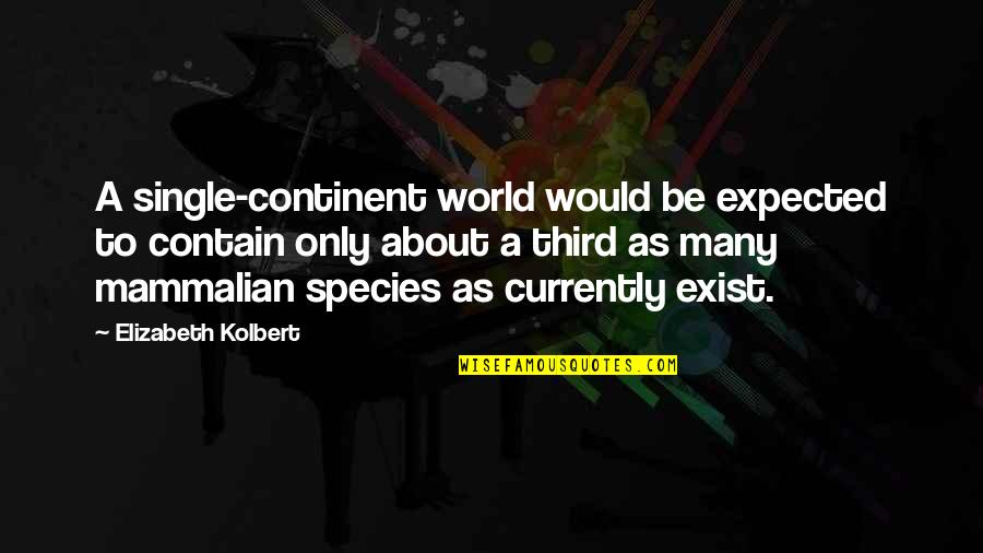 Mewes Mueller Quotes By Elizabeth Kolbert: A single-continent world would be expected to contain
