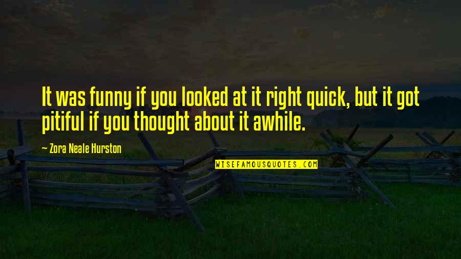 Mewhort Ohio Quotes By Zora Neale Hurston: It was funny if you looked at it Mewhort Ohio Quotes By Zora Neale Hurston: It was funny if you looked at it