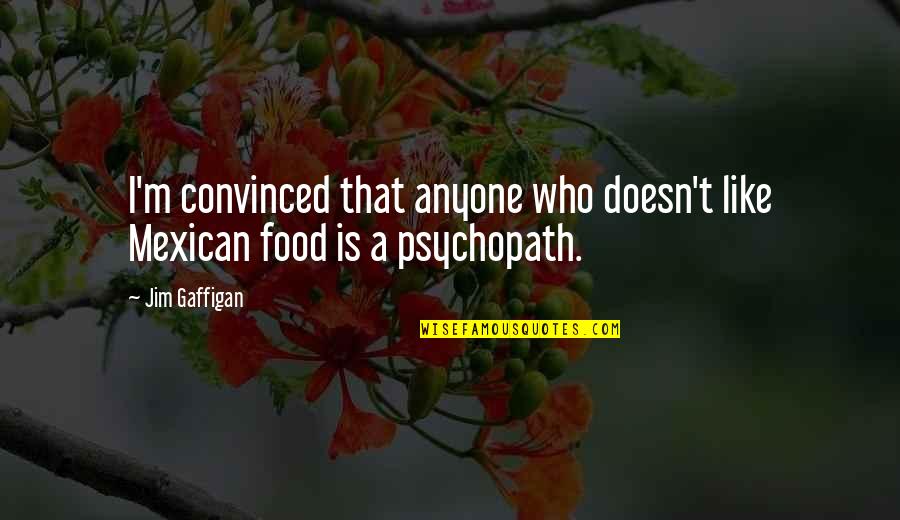 Mexican Quotes By Jim Gaffigan: I'm convinced that anyone who doesn't like Mexican