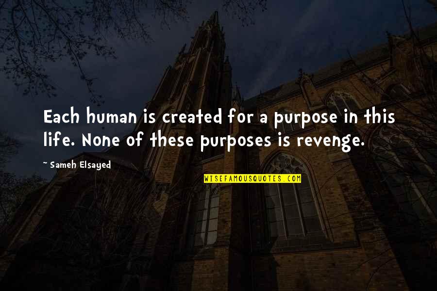 Meyer Schapiro Quotes By Sameh Elsayed: Each human is created for a purpose in Meyer Schapiro Quotes By Sameh Elsayed: Each human is created for a purpose in