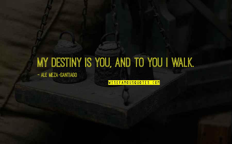 Meza's Quotes By Ale Meza-Santiago: My destiny is you, and to you I