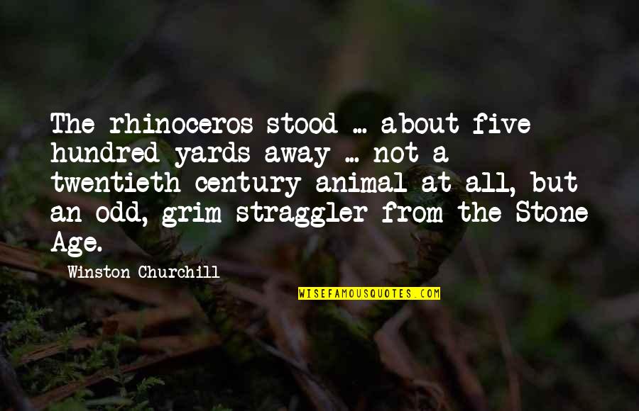 Mezzi Rigatoni Quotes By Winston Churchill: The rhinoceros stood ... about five hundred yards Mezzi Rigatoni Quotes By Winston Churchill: The rhinoceros stood ... about five hundred yards