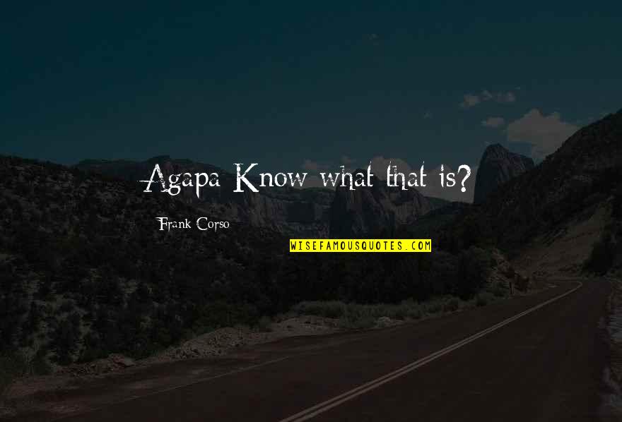Mezzo-sopranos Quotes By Frank Corso: Agapa Know what that is? Mezzo-sopranos Quotes By Frank Corso: Agapa Know what that is?