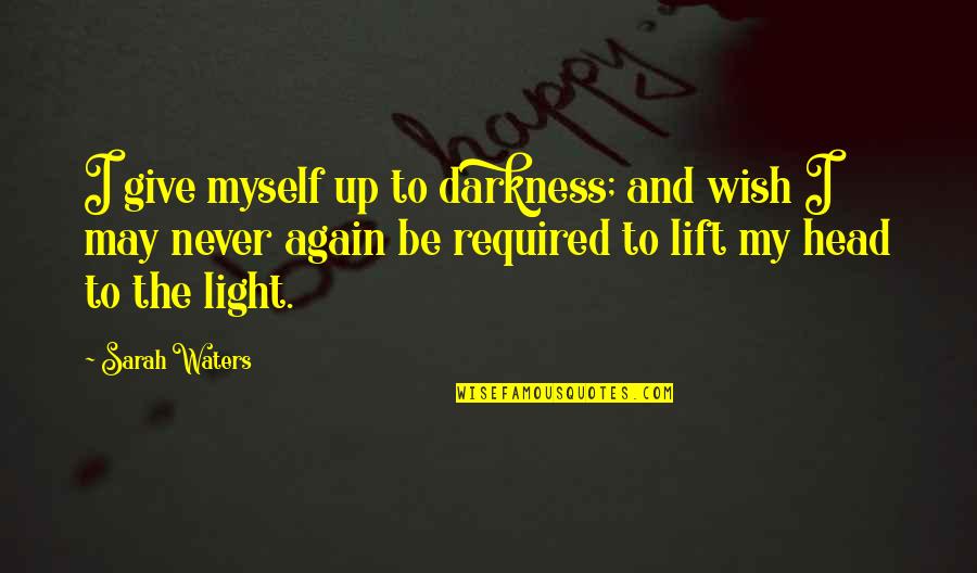 Mfers Gonna Quotes By Sarah Waters: I give myself up to darkness; and wish