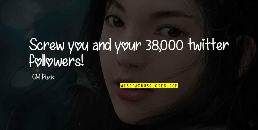 Mhra Quotes By CM Punk: Screw you and your 38,000 twitter followers!