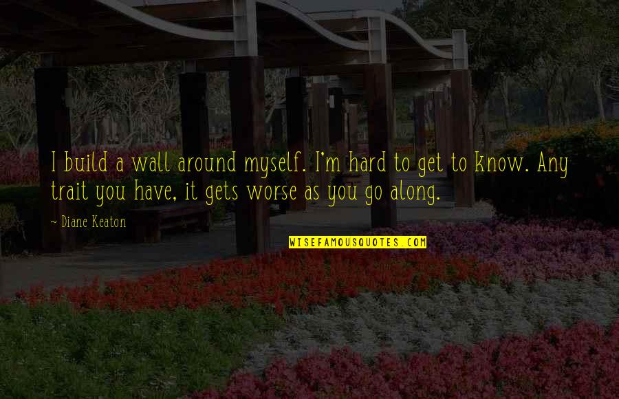 Mi Tesoro Quotes By Diane Keaton: I build a wall around myself. I'm hard