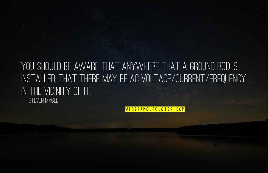 Miamonides Quotes By Steven Magee: You should be aware that anywhere that a Miamonides Quotes By Steven Magee: You should be aware that anywhere that a