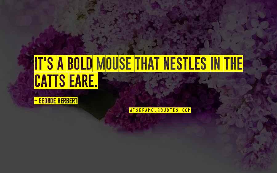 Mice Quotes By George Herbert: It's a bold mouse that nestles in the Mice Quotes By George Herbert: It's a bold mouse that nestles in the