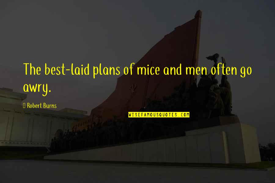 Mice Quotes By Robert Burns: The best-laid plans of mice and men often Mice Quotes By Robert Burns: The best-laid plans of mice and men often