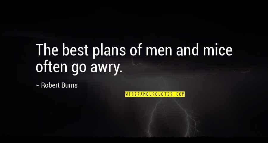 Mice Quotes By Robert Burns: The best plans of men and mice often