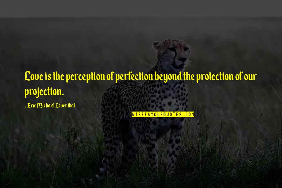 Micha Quotes By Eric Micha'el Leventhal: Love is the perception of perfection beyond the