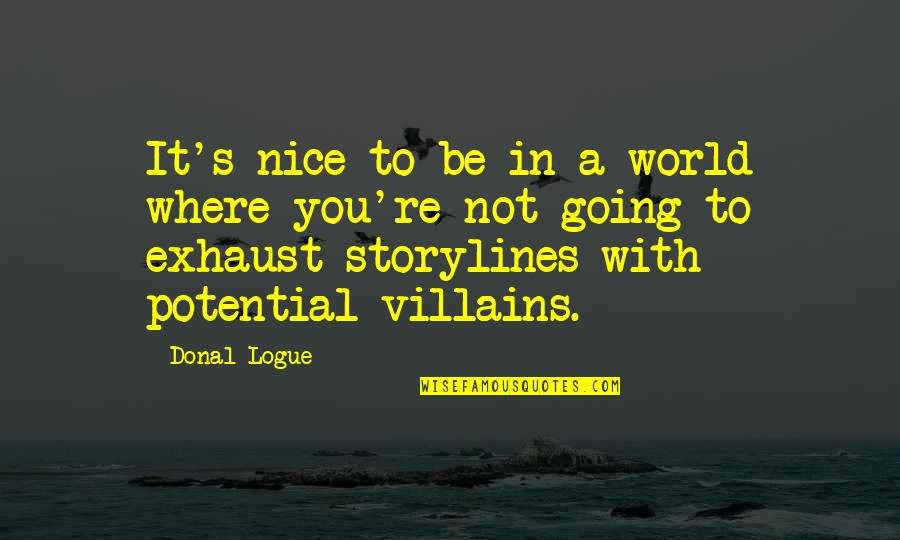 Michael Corleone Sicily Quotes By Donal Logue: It's nice to be in a world where