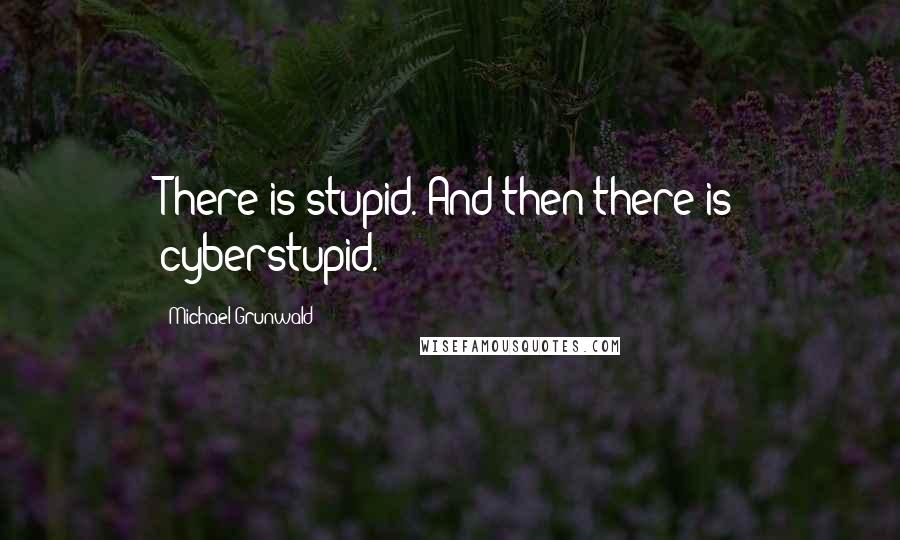 Michael Grunwald quotes: There is stupid. And then there is cyberstupid.