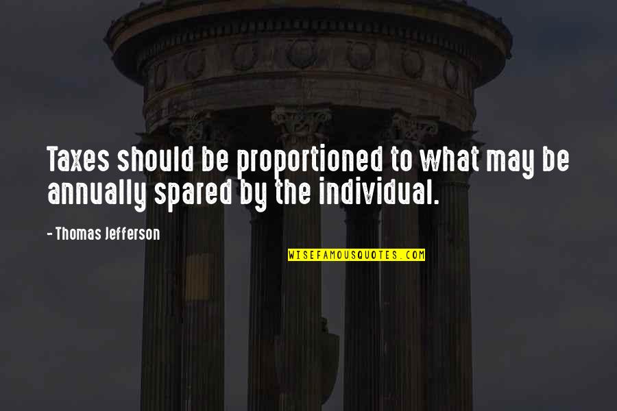Michael Holtzapfel Quotes By Thomas Jefferson: Taxes should be proportioned to what may be