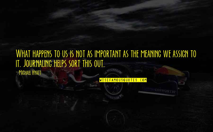 Michael Hyatt Quotes By Michael Hyatt: What happens to us is not as important Michael Hyatt Quotes By Michael Hyatt: What happens to us is not as important