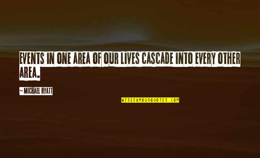 Michael Hyatt Quotes By Michael Hyatt: Events in one area of our lives cascade Michael Hyatt Quotes By Michael Hyatt: Events in one area of our lives cascade