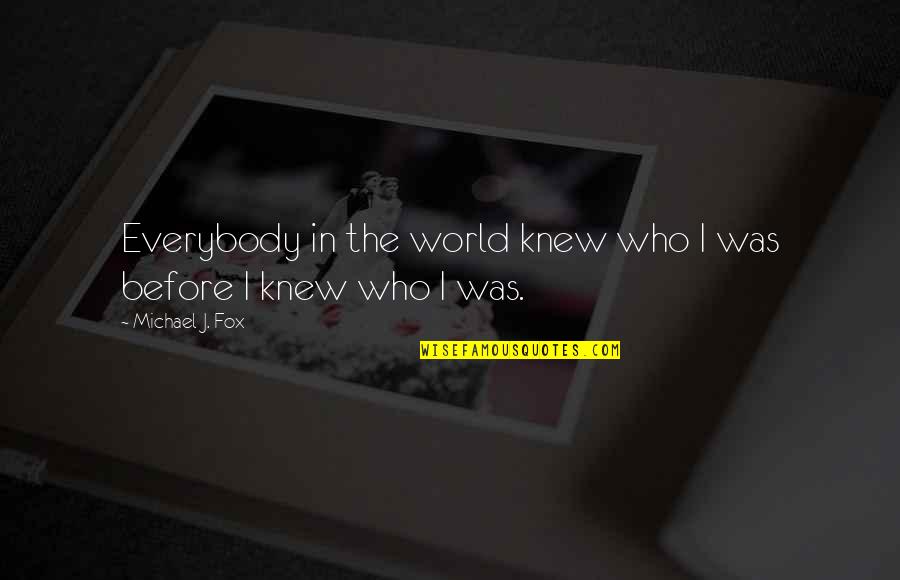 Michael J Fox Quotes By Michael J. Fox: Everybody in the world knew who I was