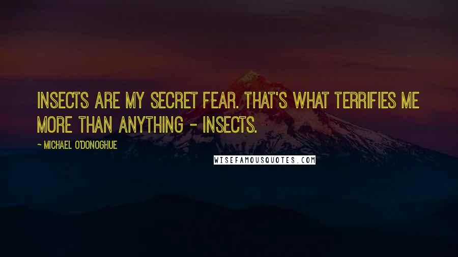 Michael O'Donoghue quotes: Insects are my secret fear. That's what terrifies me more than anything - insects.