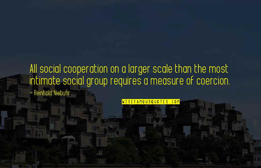Michael Pollan Cooked Quotes By Reinhold Niebuhr: All social cooperation on a larger scale than