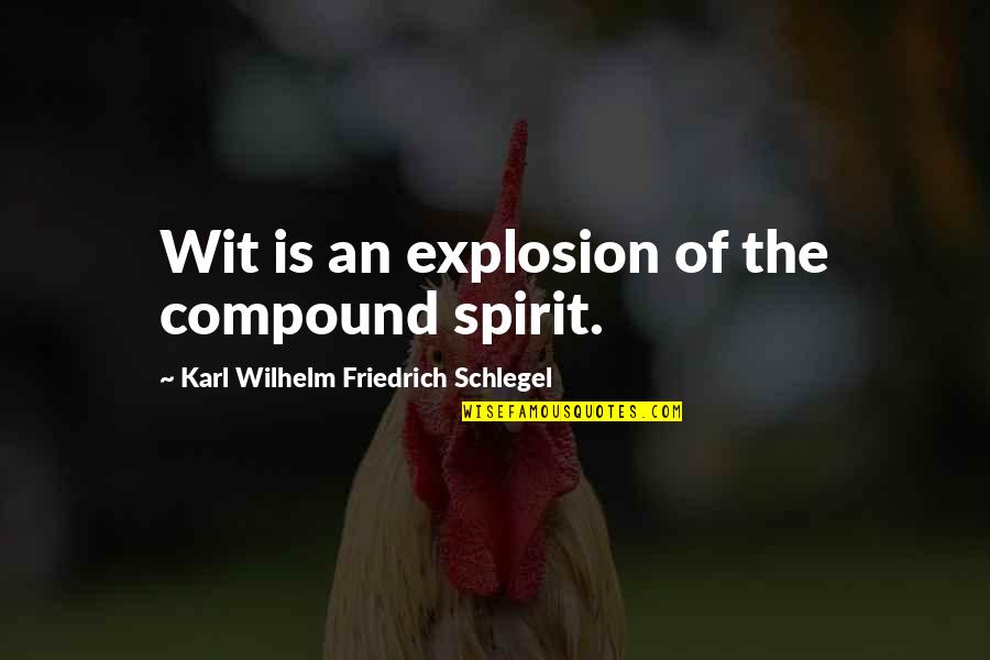 Michael Vey 4 Quotes By Karl Wilhelm Friedrich Schlegel: Wit is an explosion of the compound spirit.