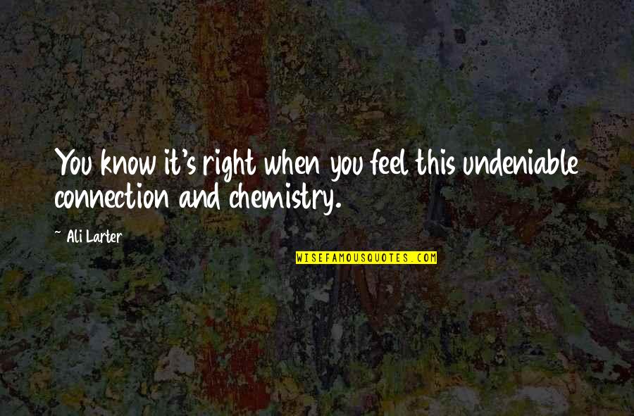 Michalina Olszewska Quotes By Ali Larter: You know it's right when you feel this