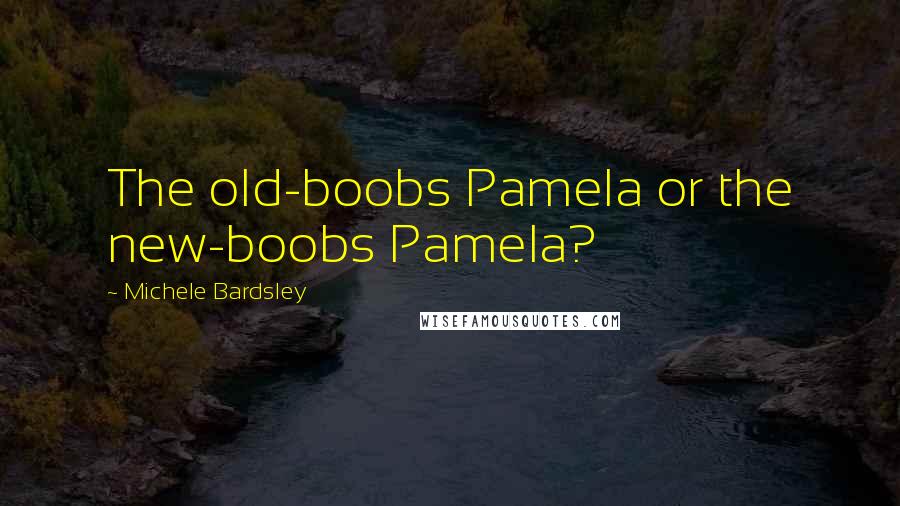 Michele Bardsley quotes: The old-boobs Pamela or the new-boobs Pamela?