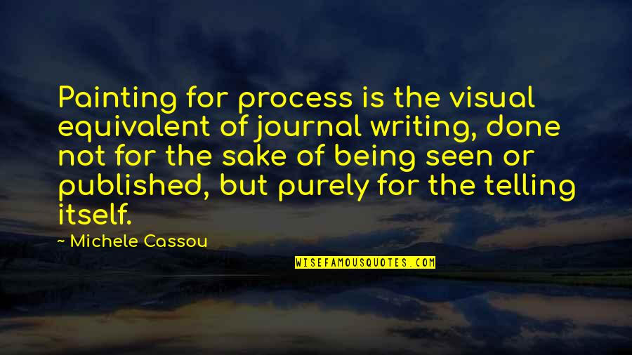 Michele Cassou Quotes By Michele Cassou: Painting for process is the visual equivalent of Michele Cassou Quotes By Michele Cassou: Painting for process is the visual equivalent of