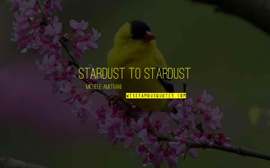 Michele's Quotes By Michele Amitrani: Stardust to stardust