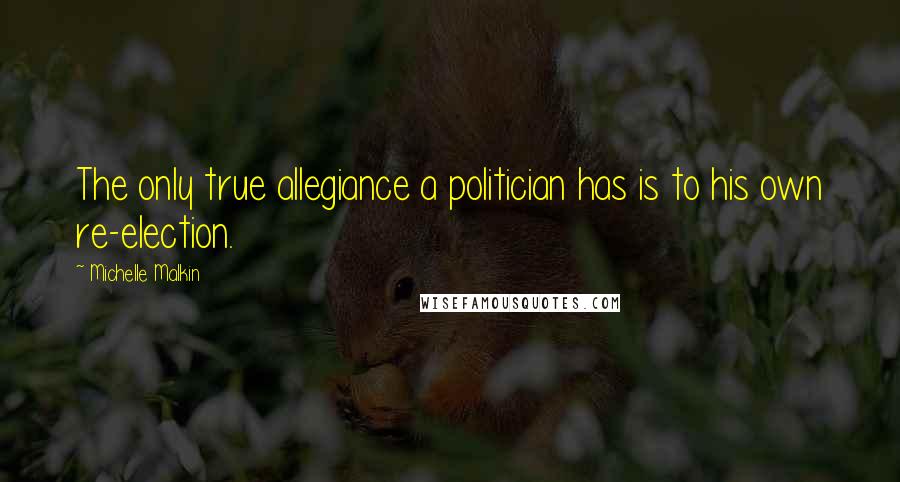 Michelle Malkin quotes: The only true allegiance a politician has is to his own re-election.