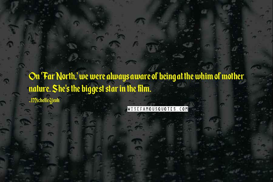 Michelle Yeoh quotes: On 'Far North,' we were always aware of being at the whim of mother nature. She's the biggest star in the film. Michelle Yeoh quotes: On 'Far North,' we were always aware of being at the whim of mother nature. She's the biggest star in the film.