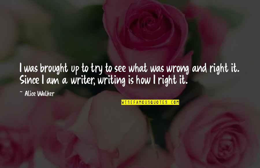 Michiels 4x4 Quotes By Alice Walker: I was brought up to try to see