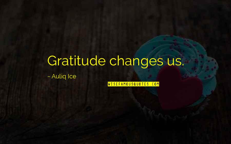 Michigan's Upper Peninsula Quotes By Auliq Ice: Gratitude changes us.