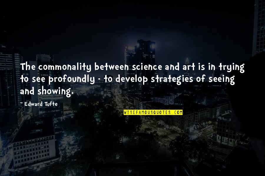 Micioni Obituary Quotes By Edward Tufte: The commonality between science and art is in