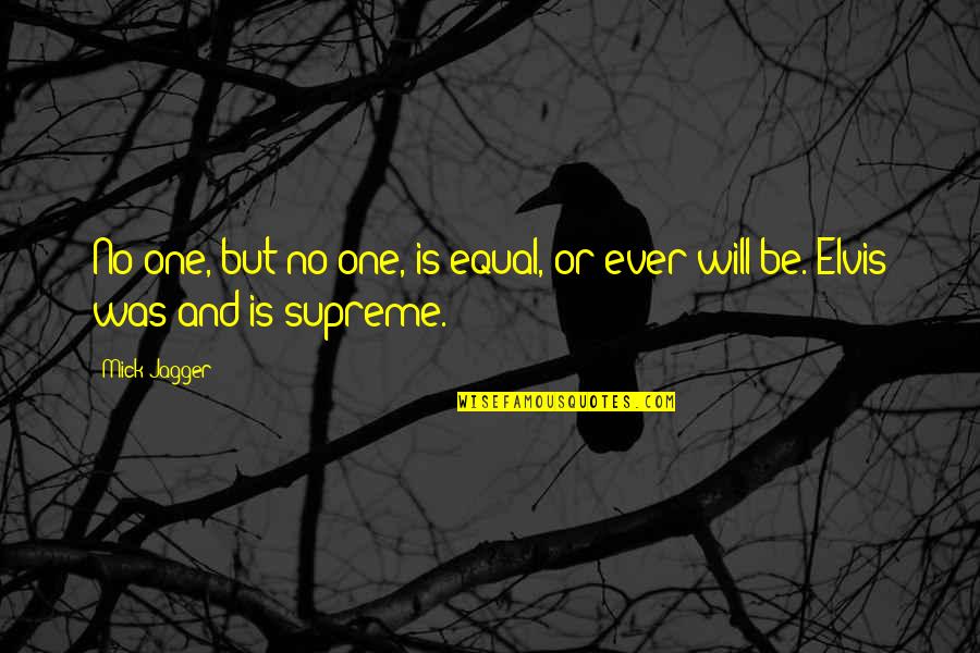 Mick Quotes By Mick Jagger: No one, but no one, is equal, or