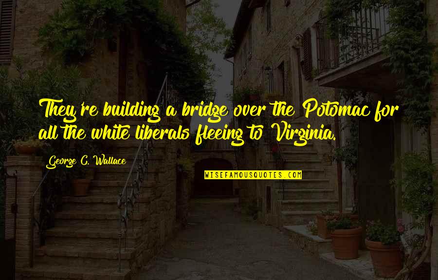 Micro Poems Quotes By George C. Wallace: They're building a bridge over the Potomac for