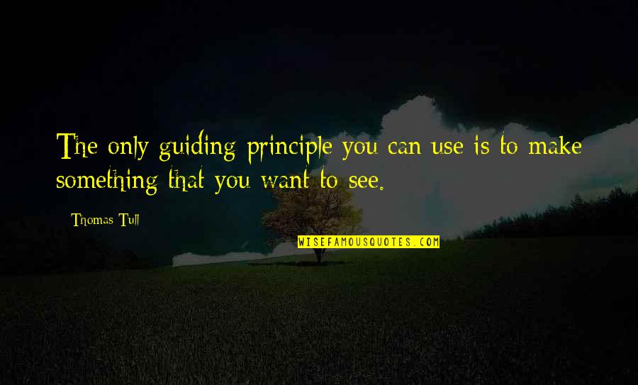 Microarray Quotes By Thomas Tull: The only guiding principle you can use is