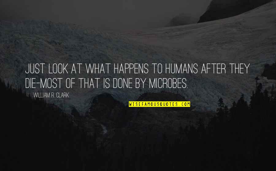 Microbes Quotes By William R. Clark: Just look at what happens to humans after