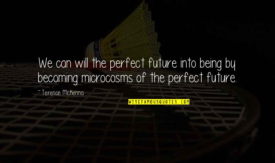 Microcosm Quotes By Terence McKenna: We can will the perfect future into being