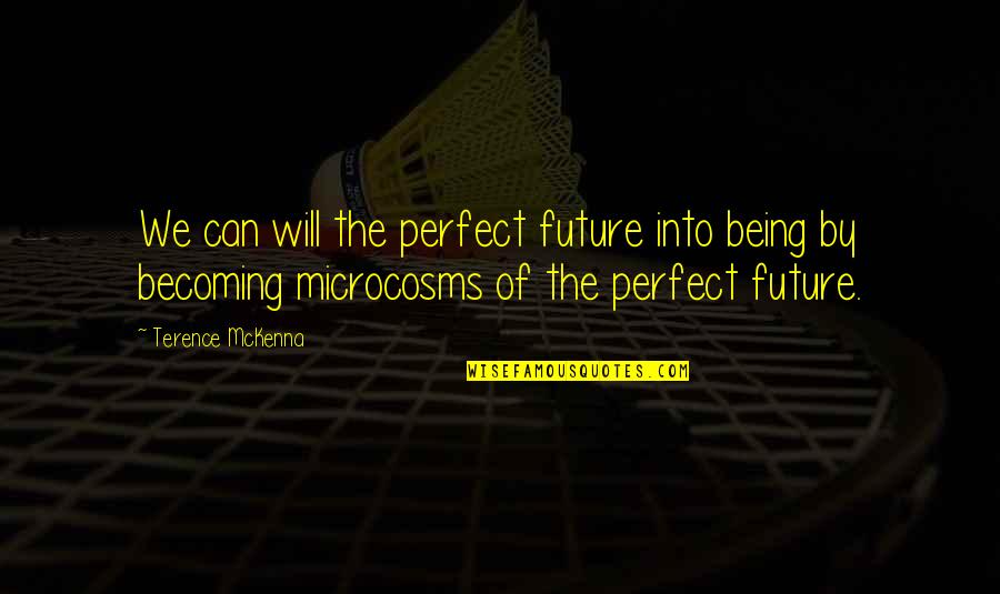 Microcosms Quotes By Terence McKenna: We can will the perfect future into being