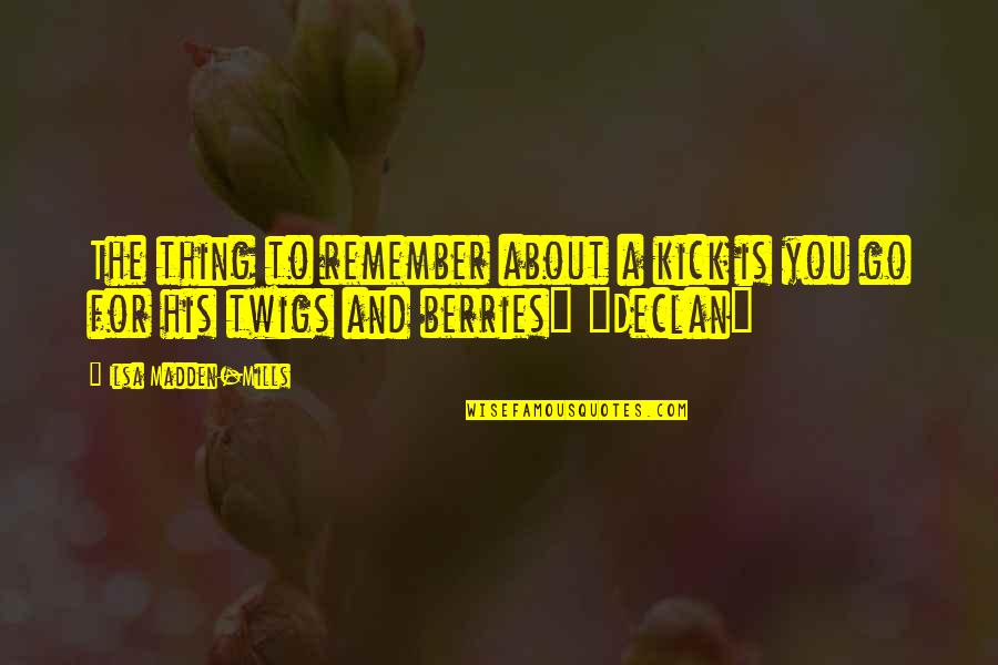 Microevolution Biology Quotes By Ilsa Madden-Mills: The thing to remember about a kick is Microevolution Biology Quotes By Ilsa Madden-Mills: The thing to remember about a kick is