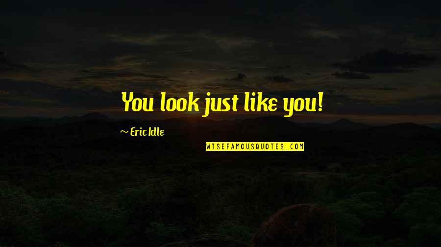 Microfilm And Microfiche Quotes By Eric Idle: You look just like you!