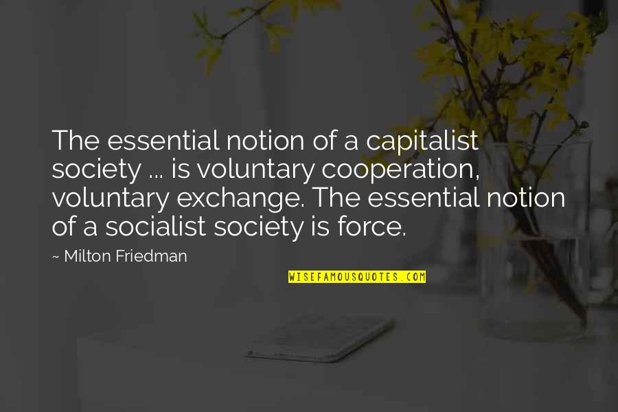 Micromanage Quotes By Milton Friedman: The essential notion of a capitalist society ...